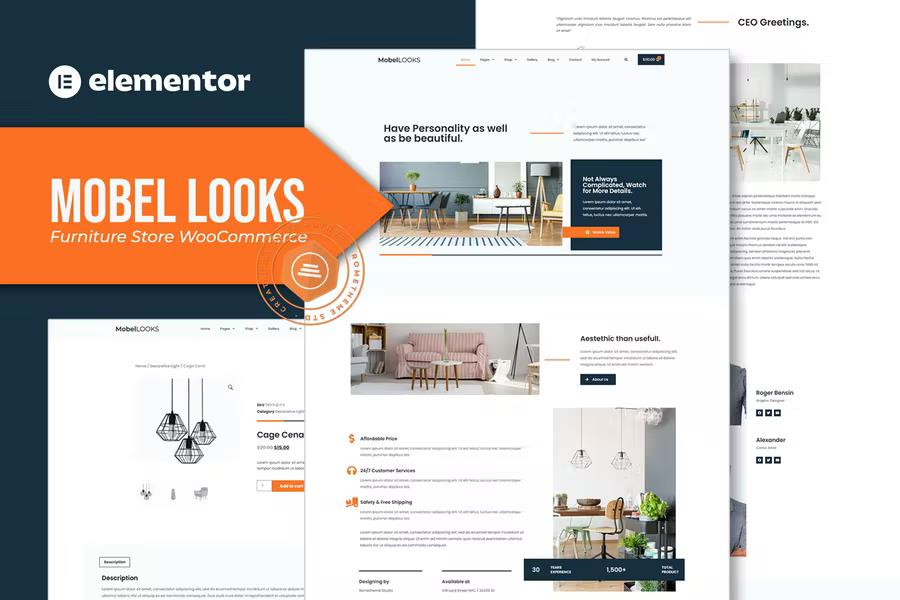 MOBEL LOOKS – FURNITURE STORE WOOCOMMERCE ELEMENTOR TEMPLATE KIT